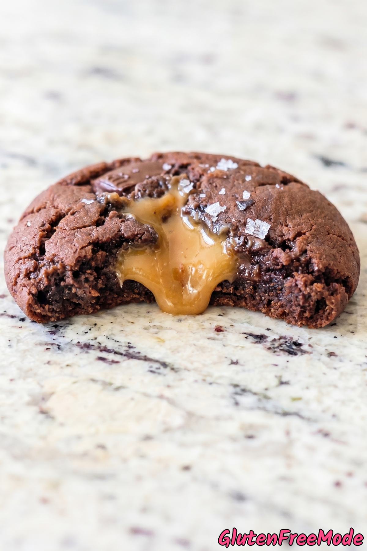Crispy gluten free miso caramel chocolate cookies