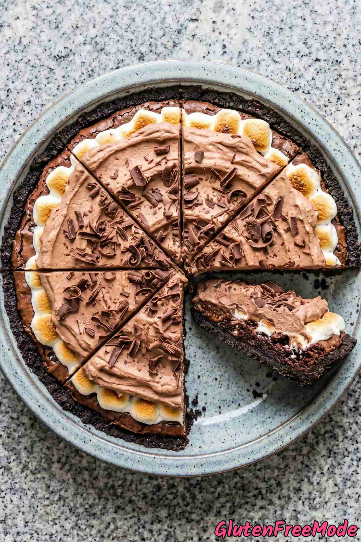 Homemade gluten free Mississippi mud pie