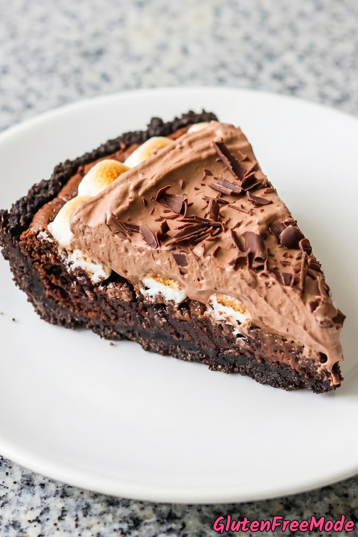 Chocolatey gluten free Mississippi mud pie
