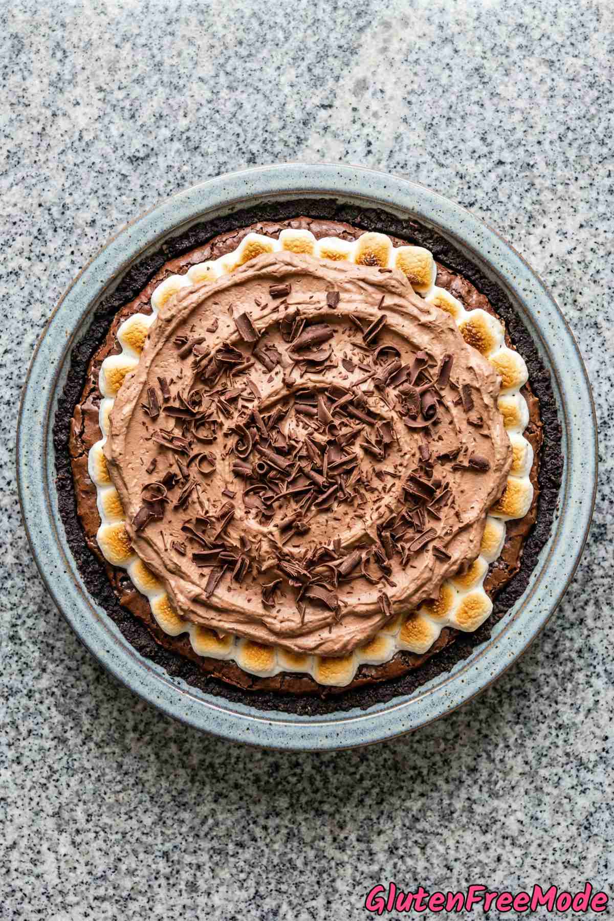 Indulgent gluten free Mississippi mud pie