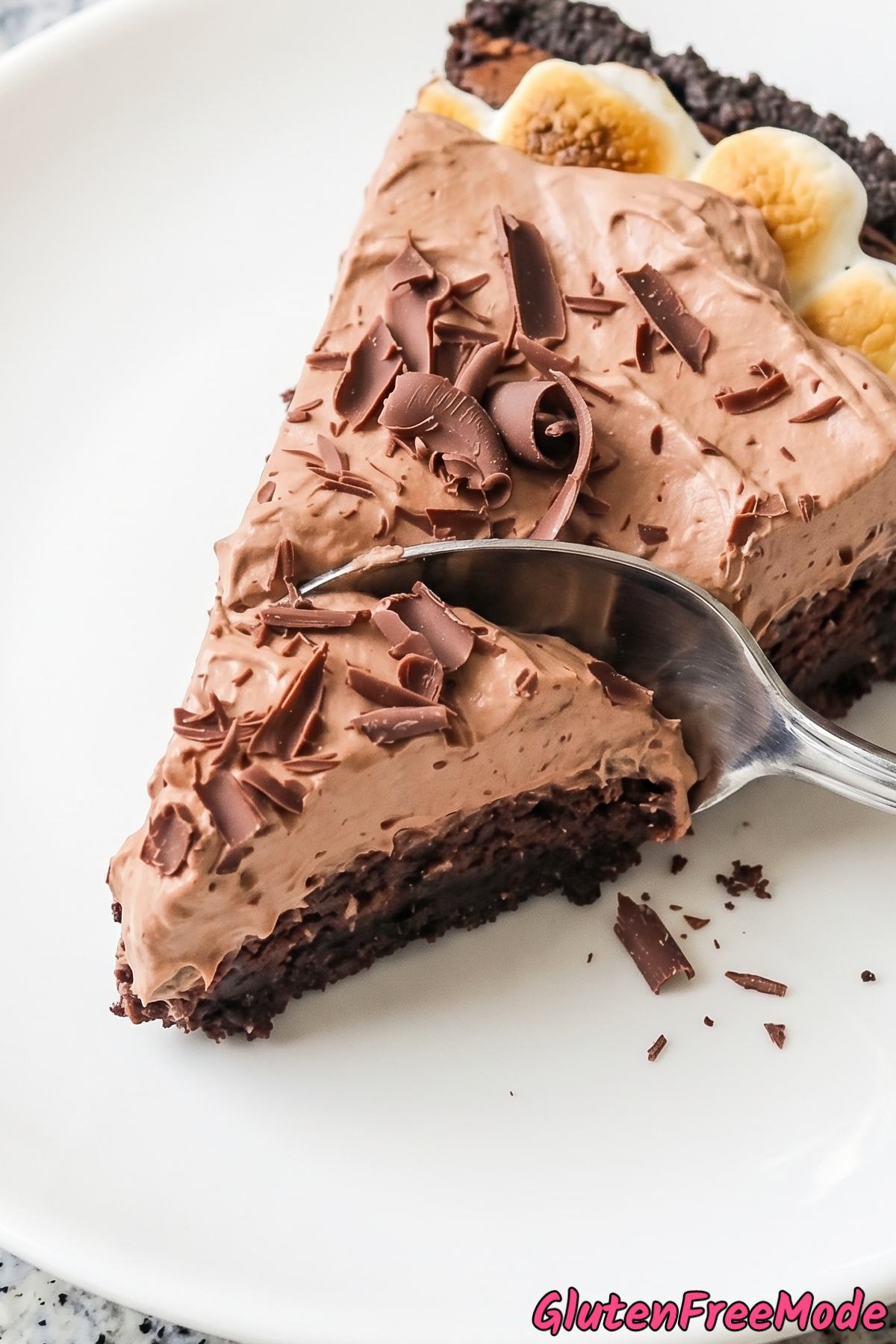 Fudgy gluten free Mississippi mud pie