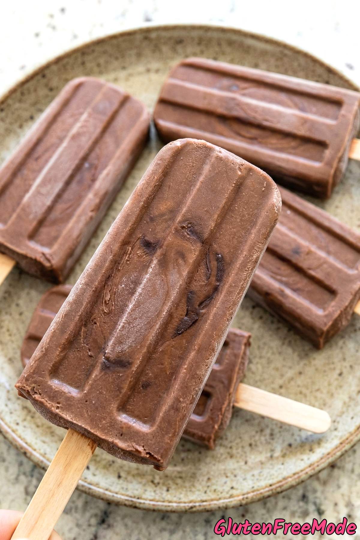 Velvety gluten free mocha fudge pops