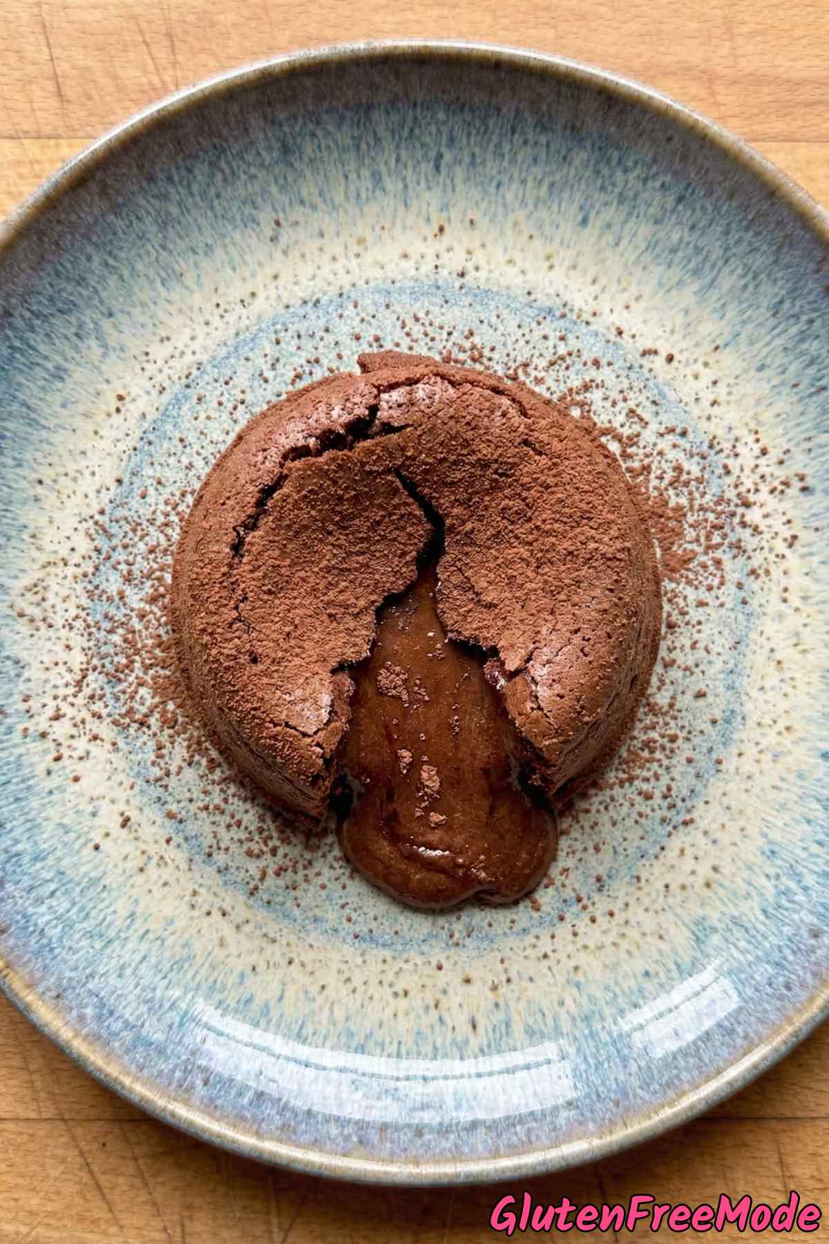 Indulgent gluten free molten lava cake