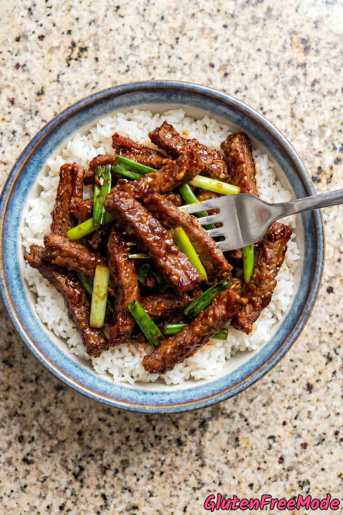 Flavorful gluten free Mongolian beef