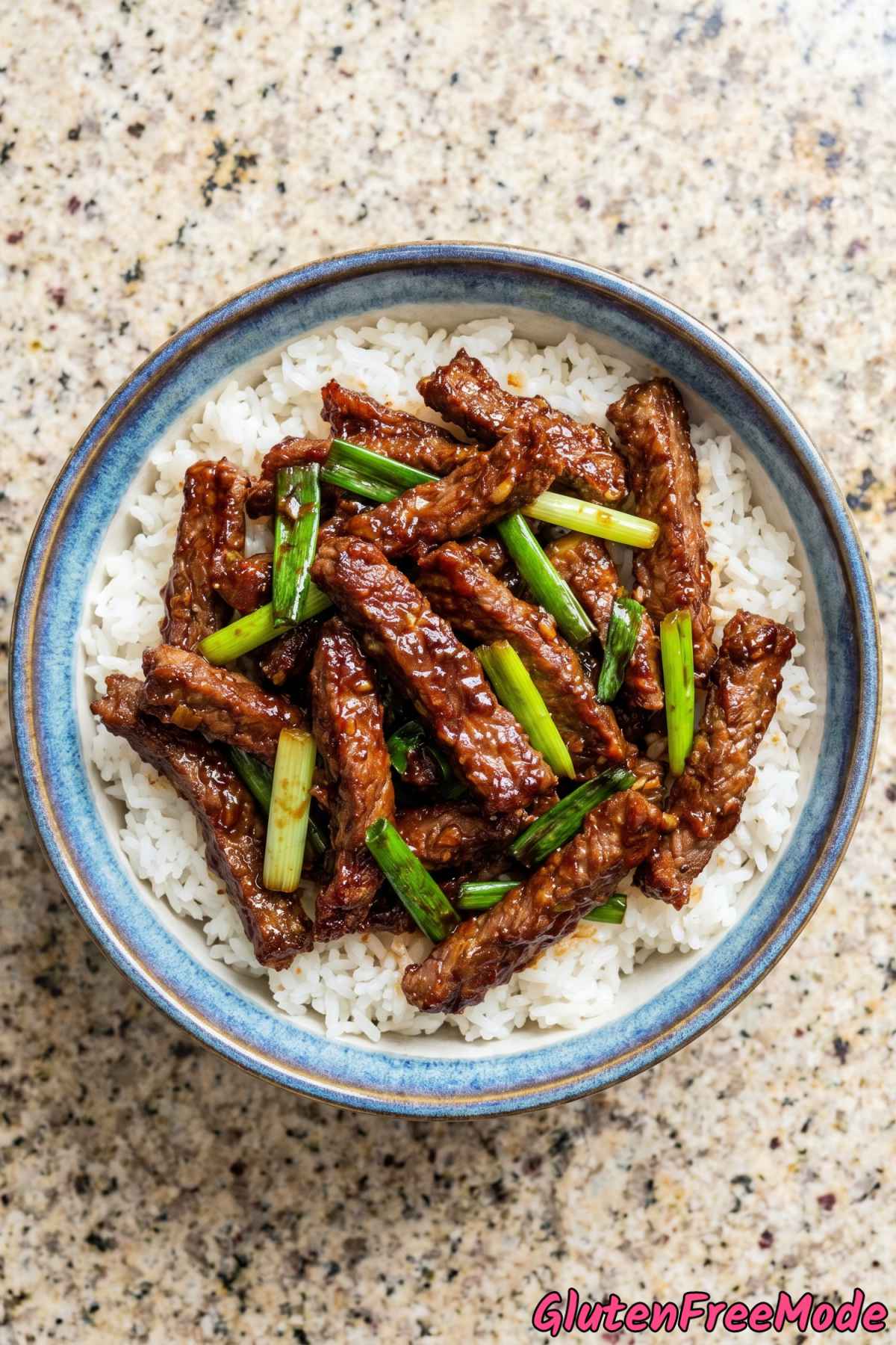 Saucy gluten free Mongolian beef