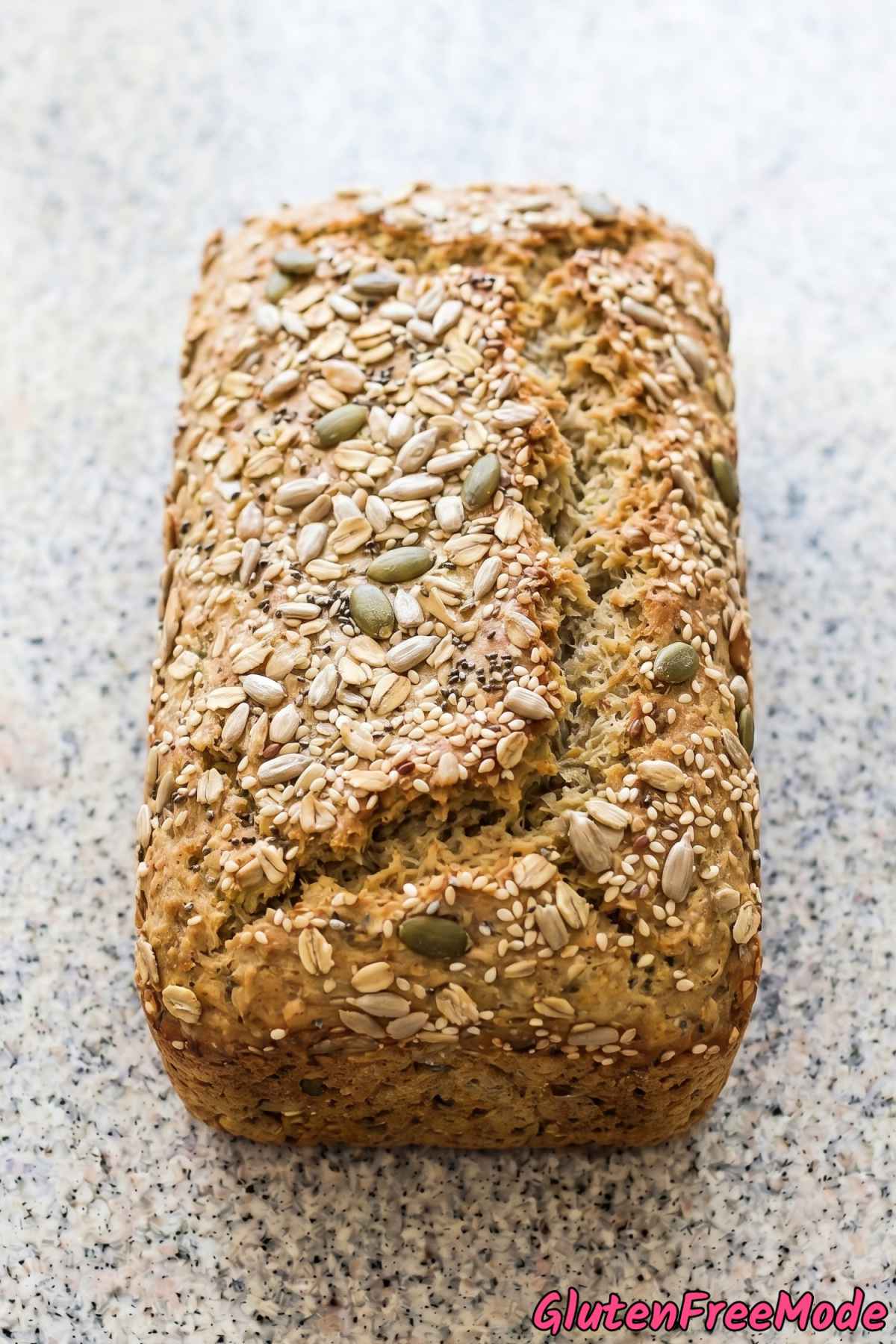 Fresh sliced gluten free multigrain seed bread