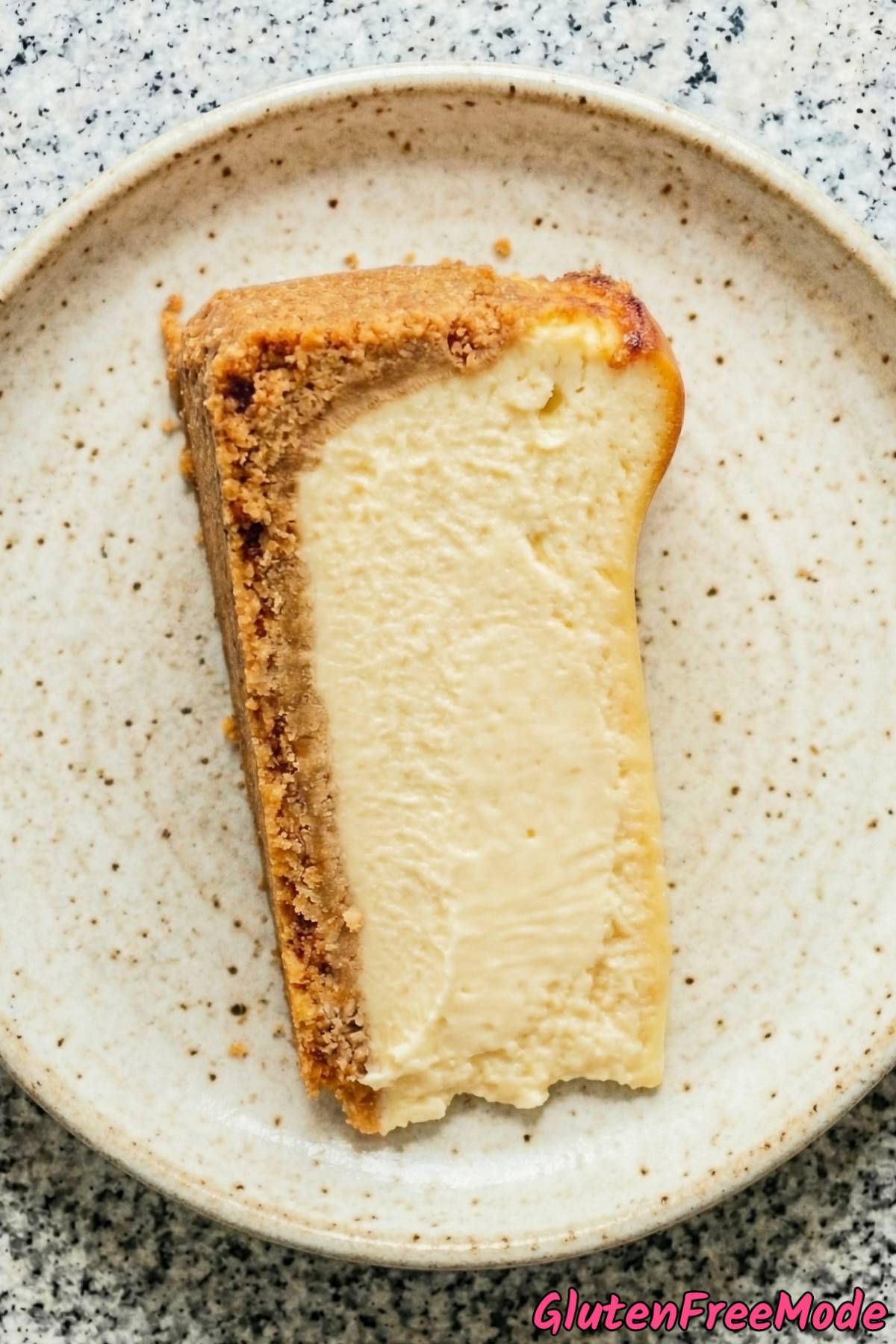 Smooth gluten free New York cheesecake