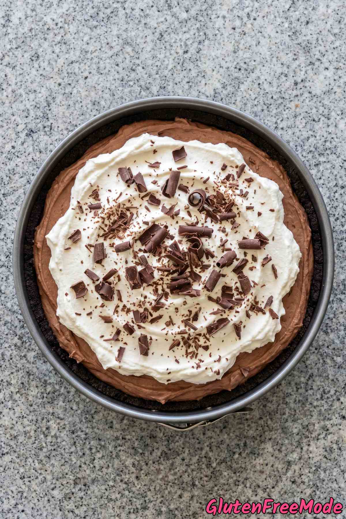 Creamy gluten free no bake chocolate cake