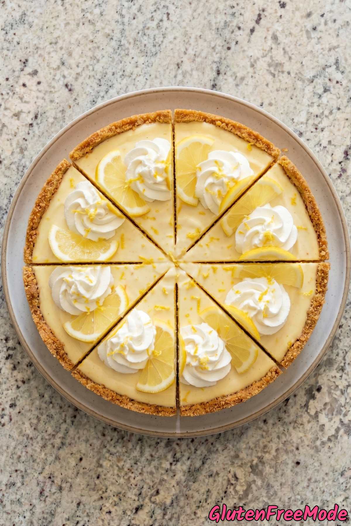 Zesty no bake lemon cheesecake gluten free