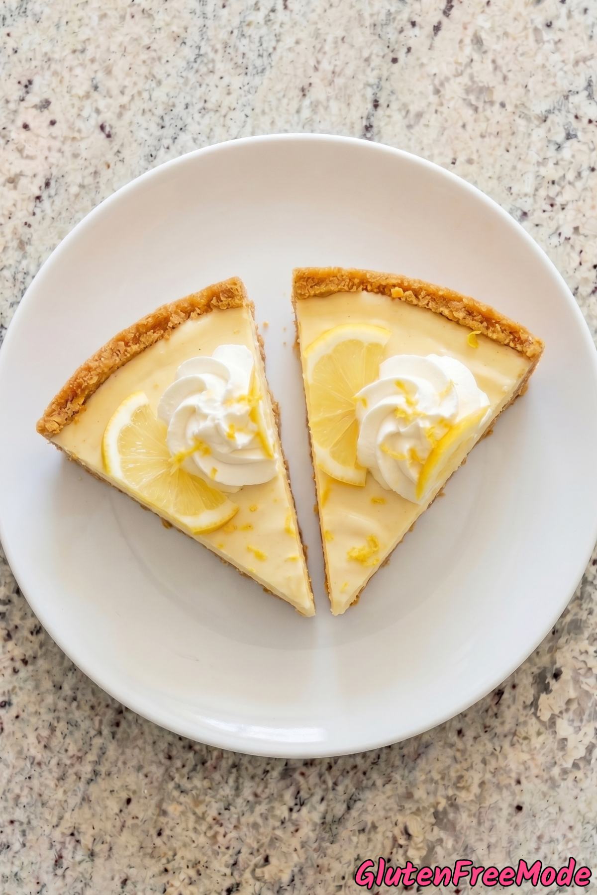 Creamy gluten free no bake lemon cheesecake