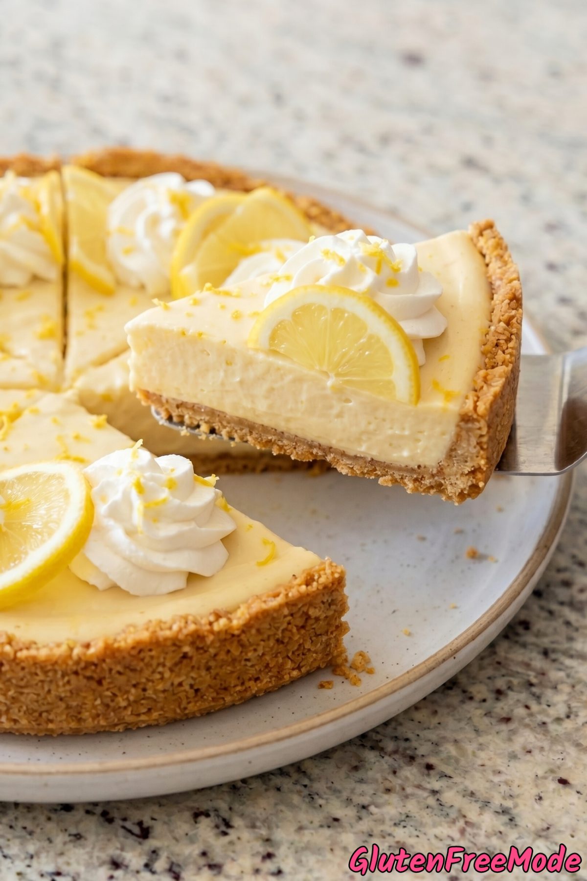 Luscious no bake lemon cheesecake gluten free