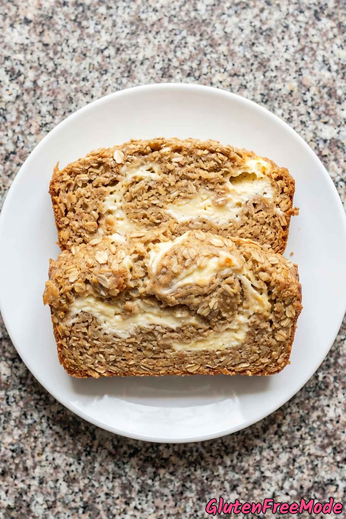 Sliced gluten free oatmeal cream pie bread