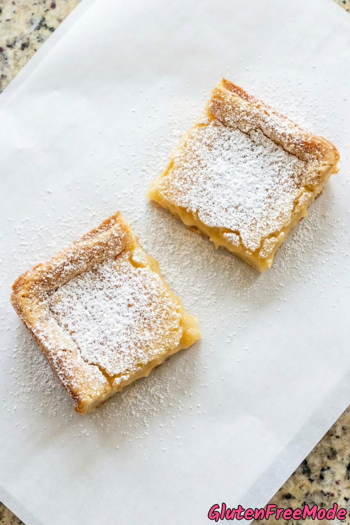 Golden gluten free ooey gooey butter cake