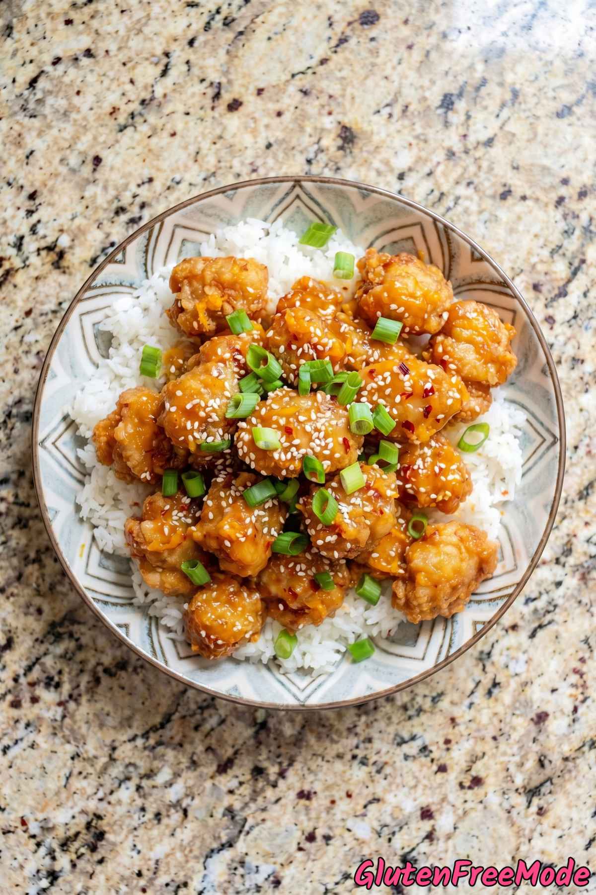 Irresistible gluten free orange chicken dish