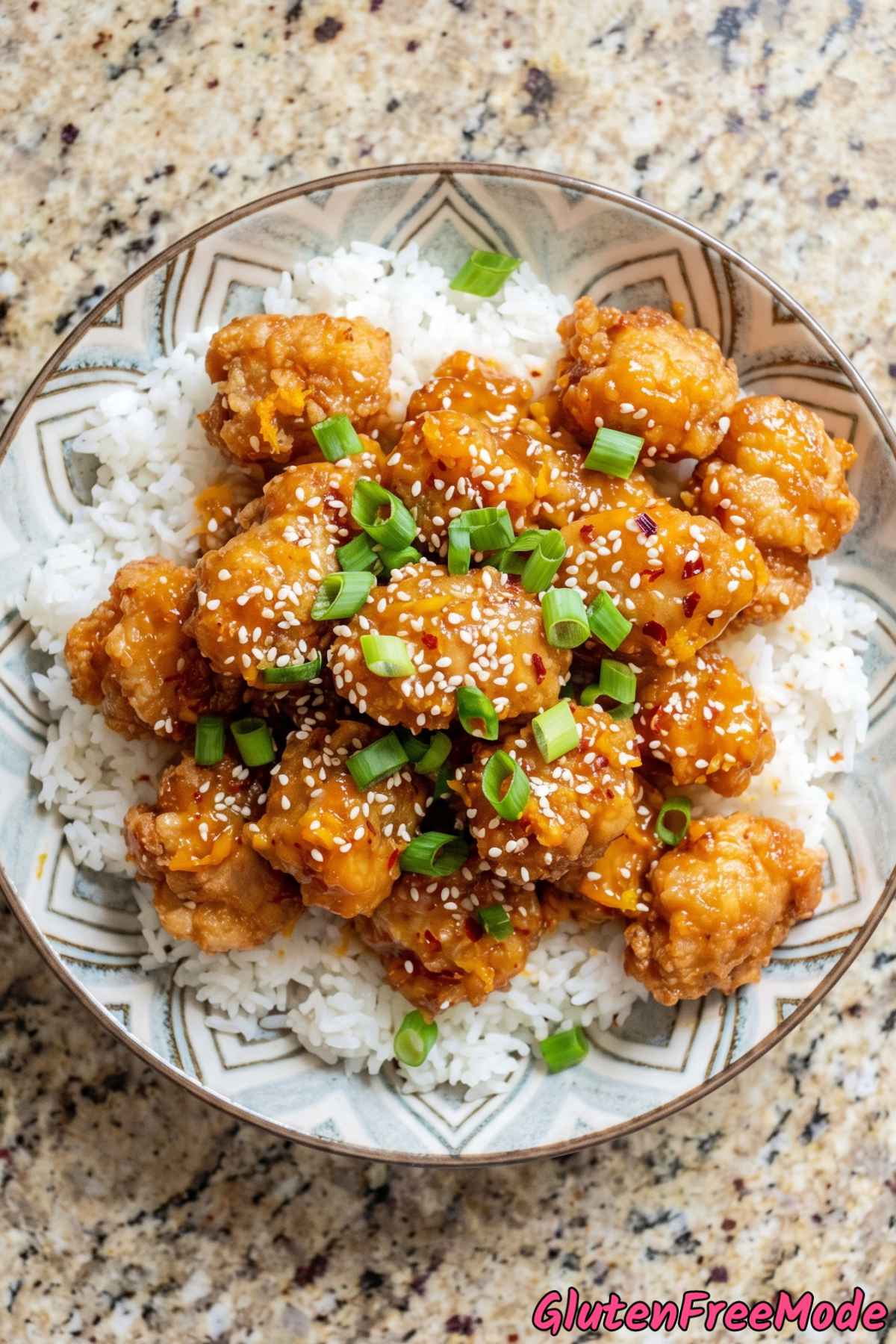 Zesty gluten free orange chicken dinner