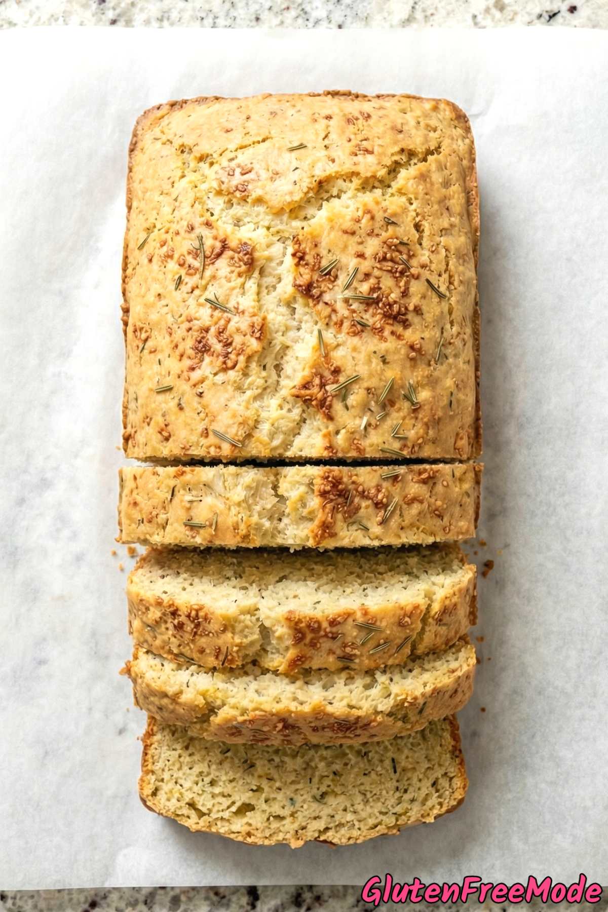 Warm gluten free parmesan herb loaf