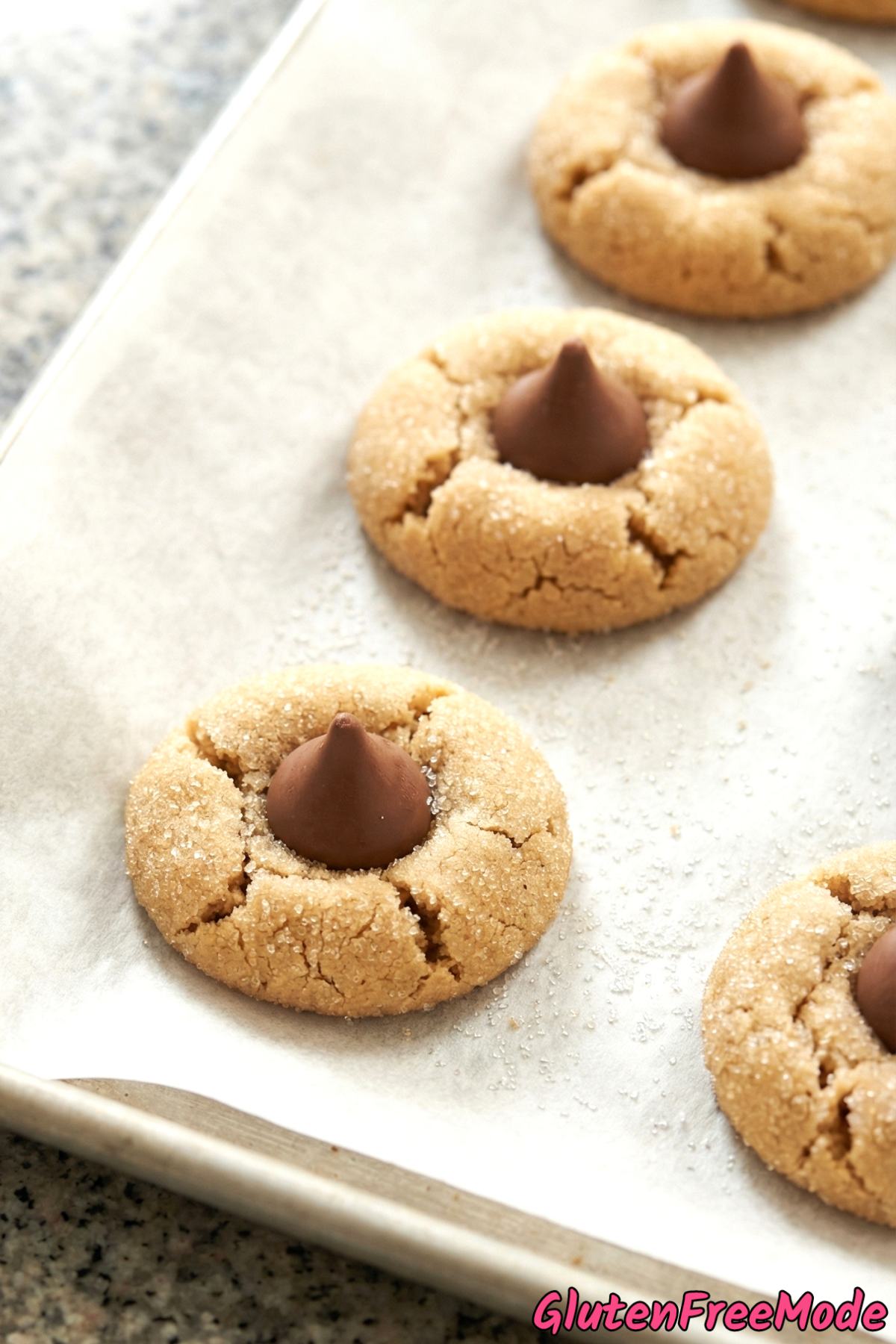 Classic gluten free peanut butter blossoms
