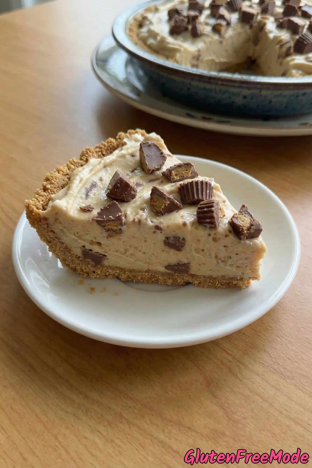Luscious gluten free peanut butter cup pie