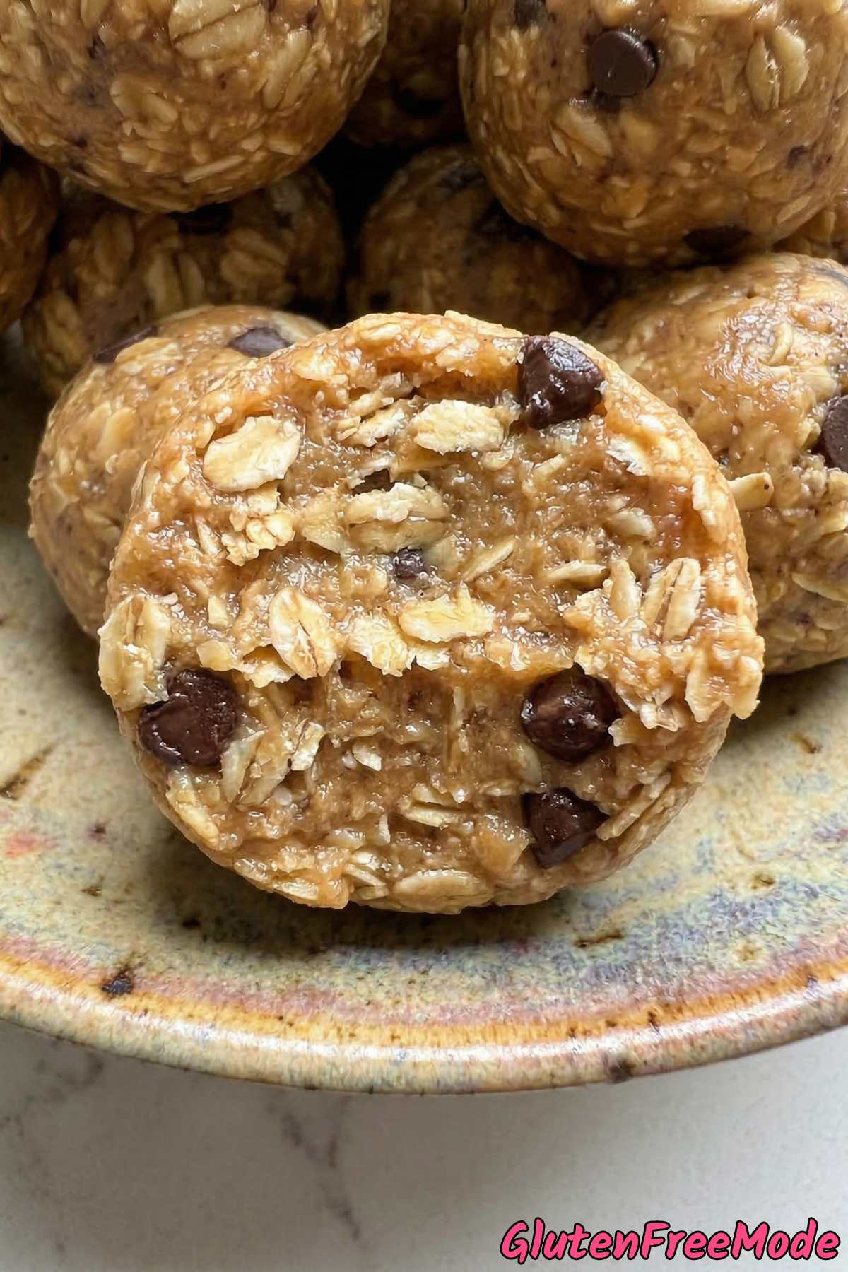 Stacked gluten free peanut butter protein balls