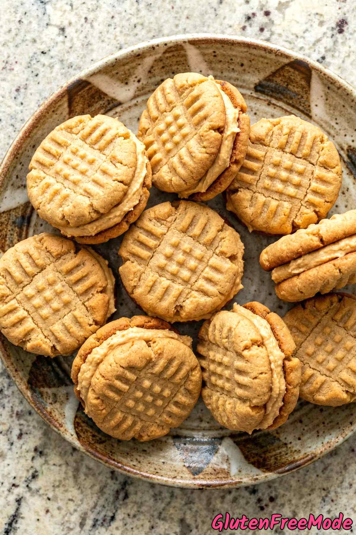 Tender gluten free peanut butter cookies