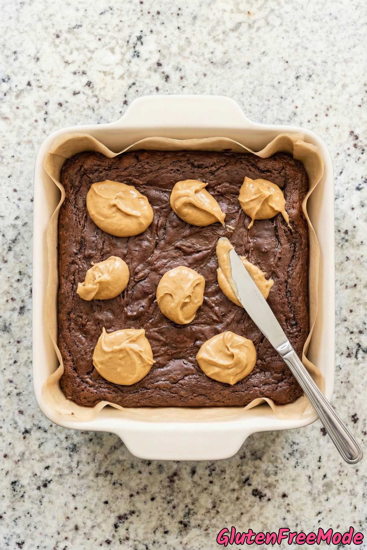Gluten Free Peanut Butter Swirl Brownies Step 5