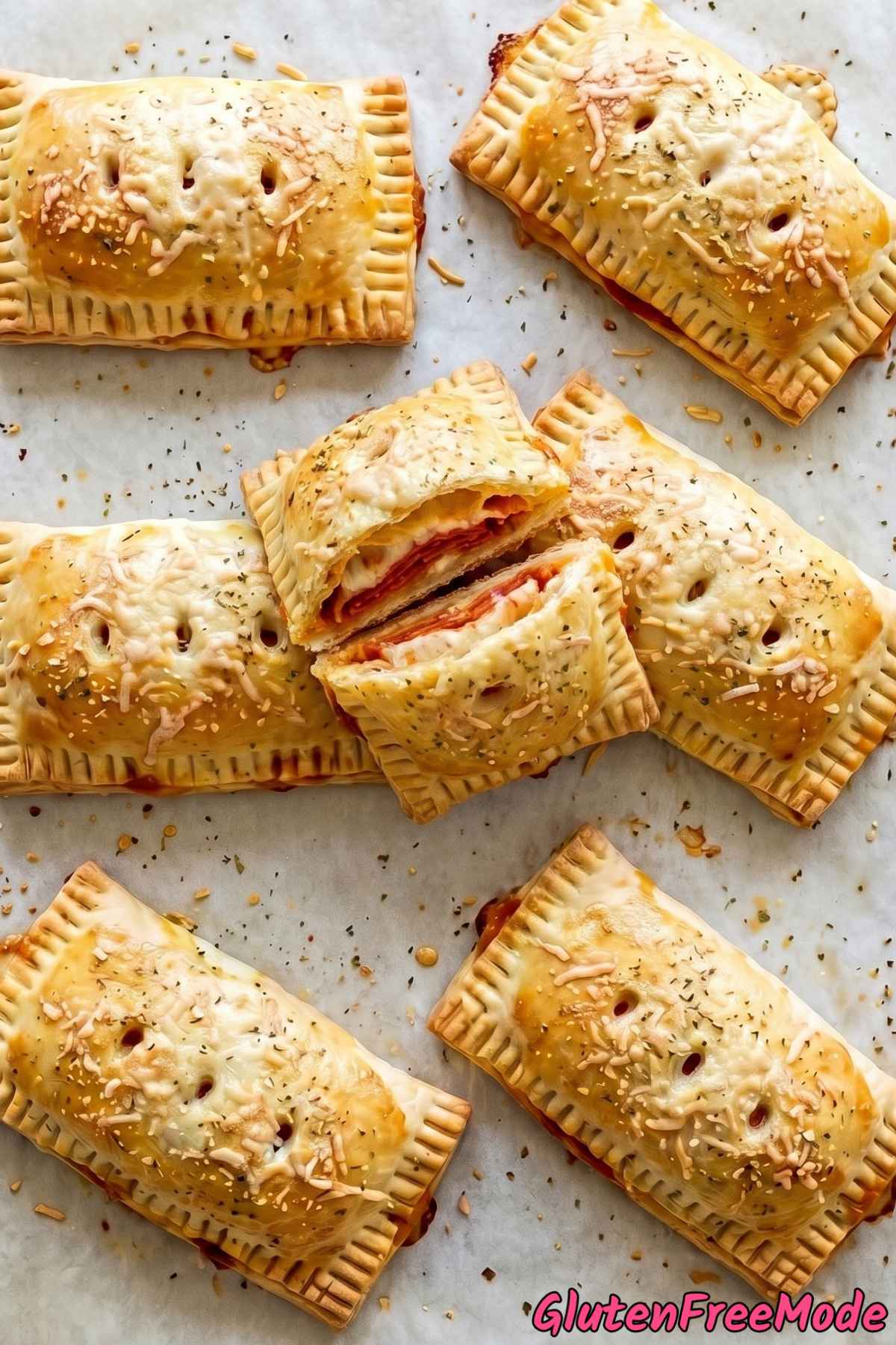 Cheesy gluten free pepperoni pizza hot pockets