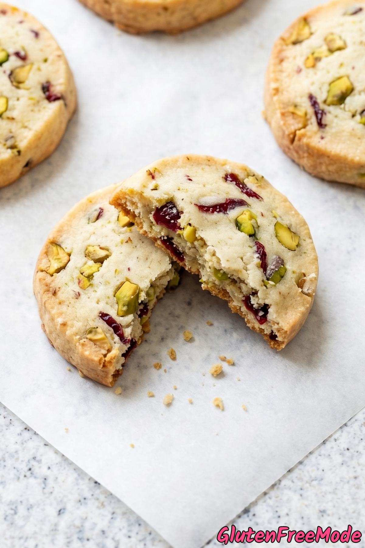 Wholesome gluten free pistachio cranberry bites