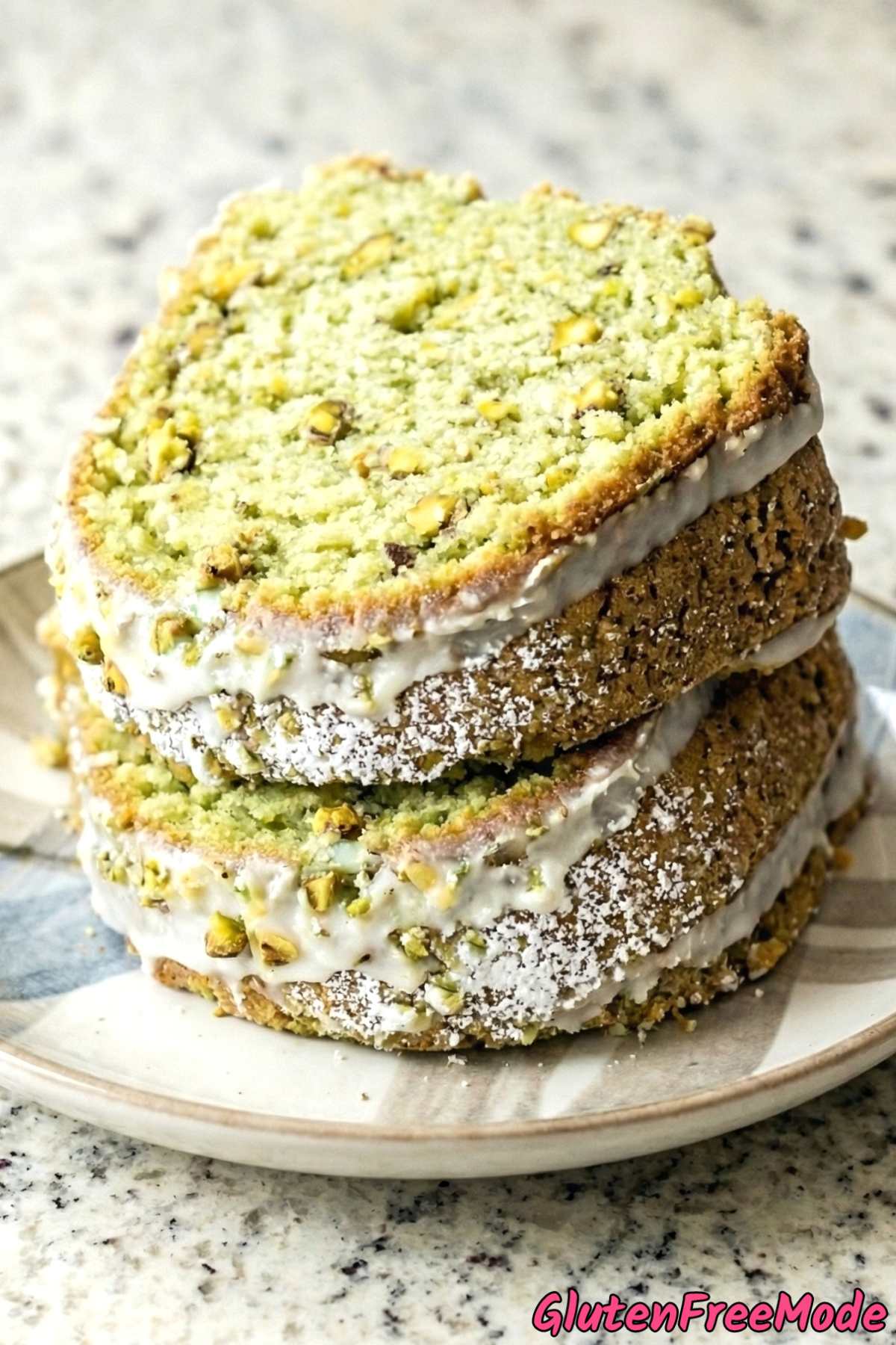 Luscious pistachio pudding cake gluten free
