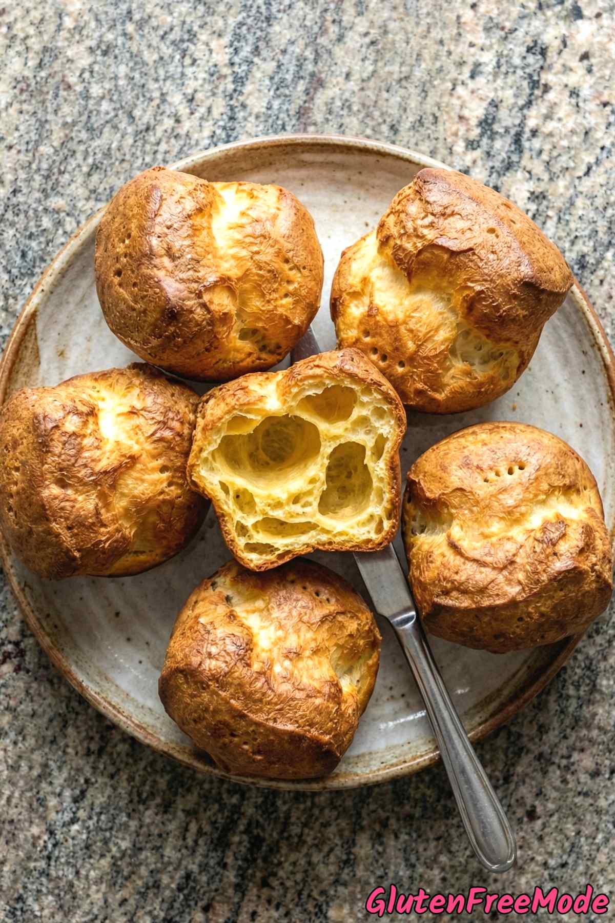 Crispy golden gluten free popovers