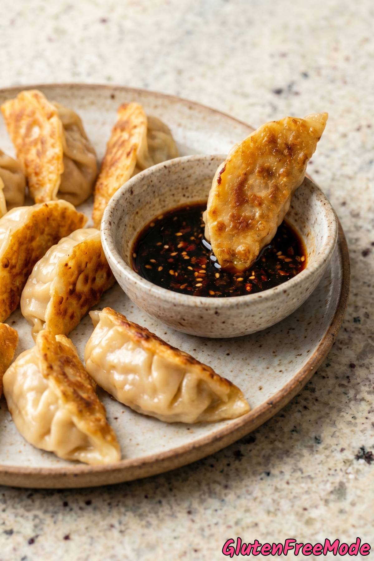 Perfectly seared gluten free pot stickers