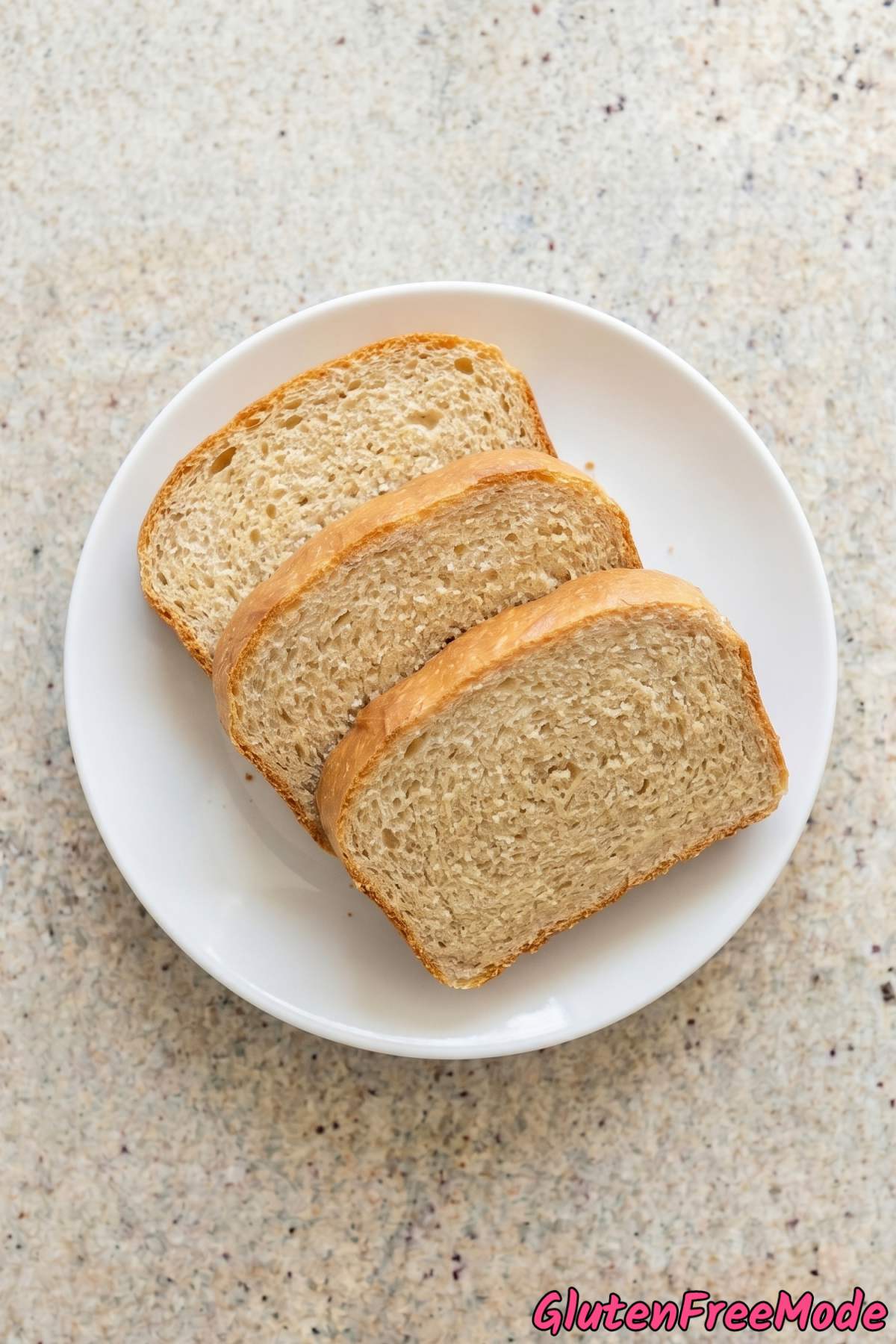 Golden gluten free potato bread loaf
