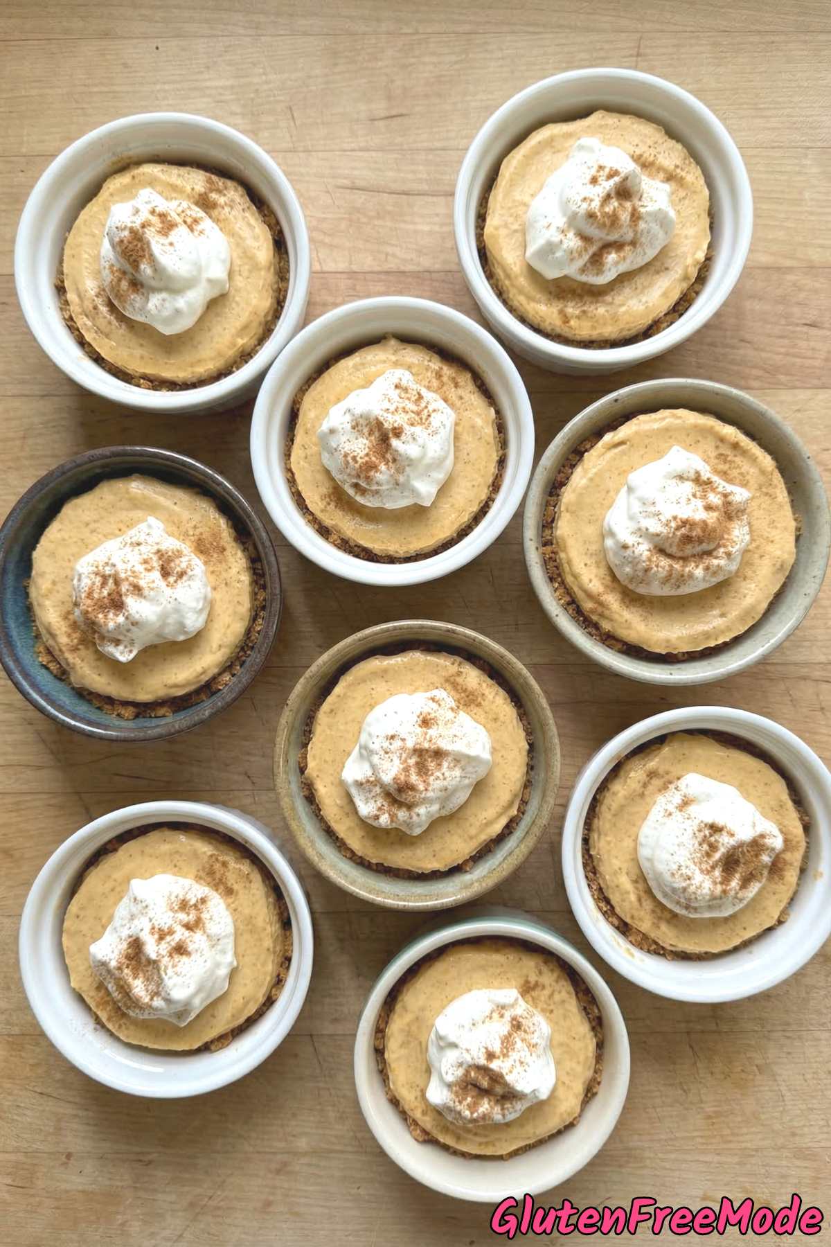 Luscious gluten free pumpkin cheesecake cups