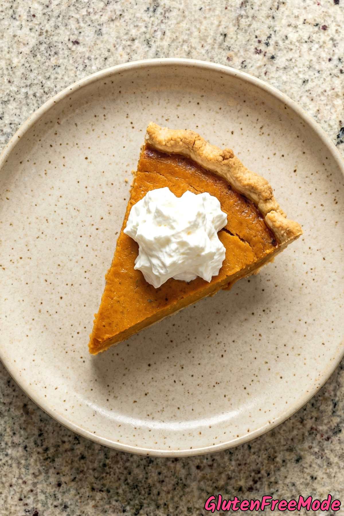 Comforting gluten free pumpkin pie serving