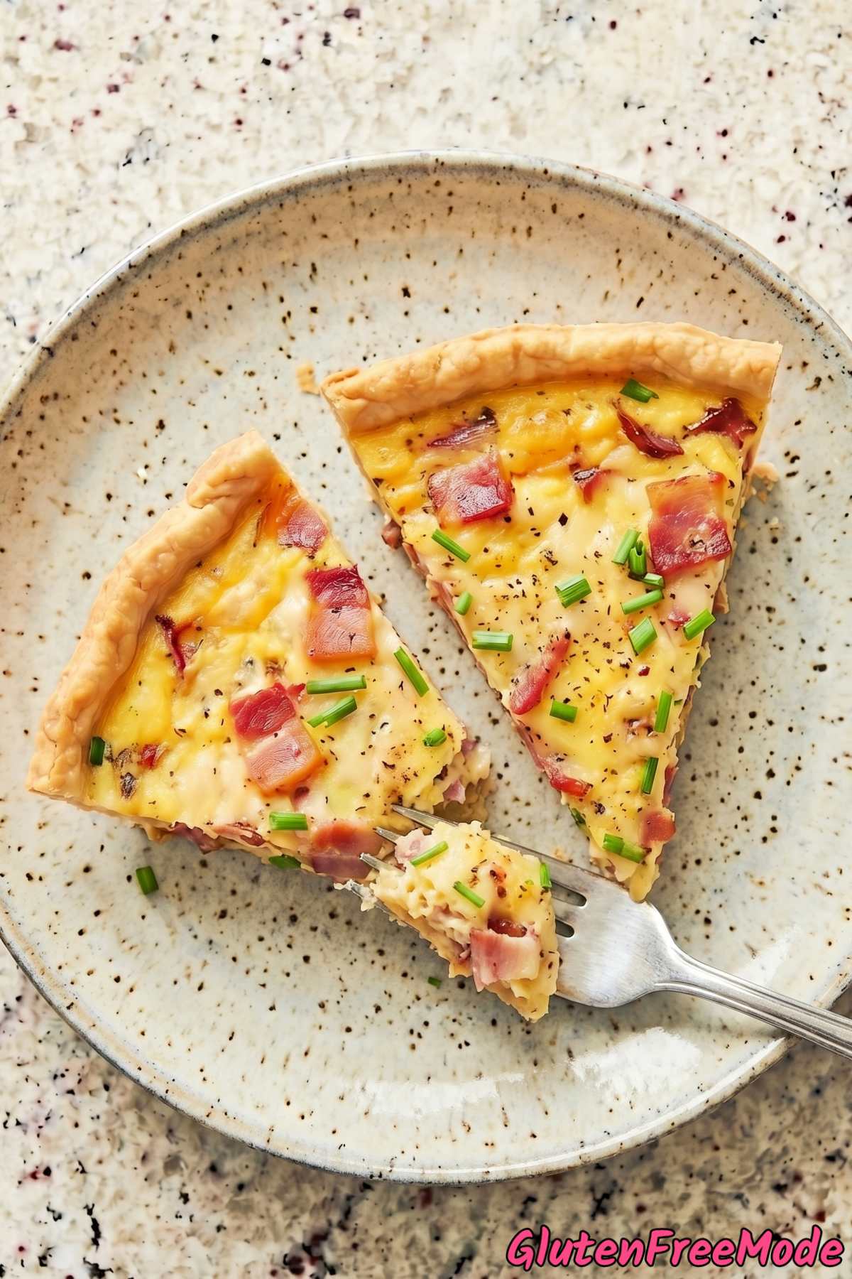 Hearty gluten free quiche Lorraine dish