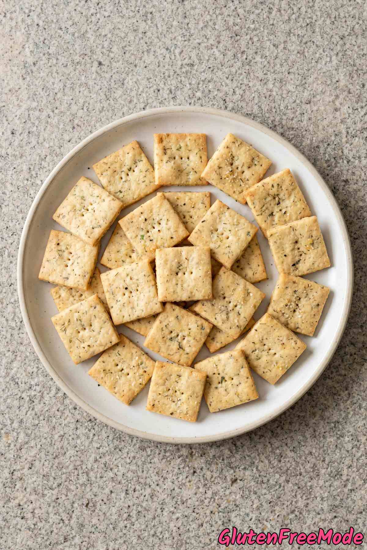 Flavorful gluten free ranch seasoned crackers