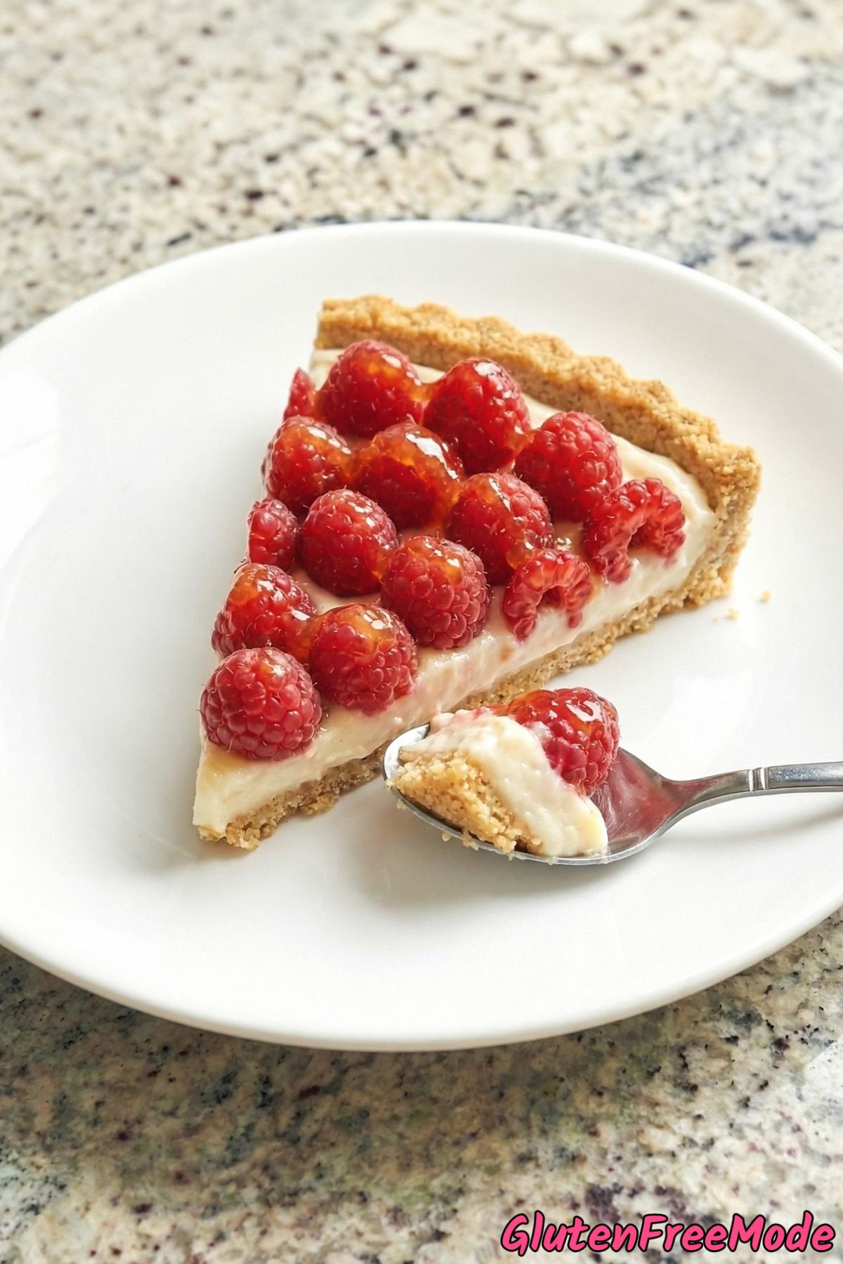 Wholesome gluten free raspberry almond tart