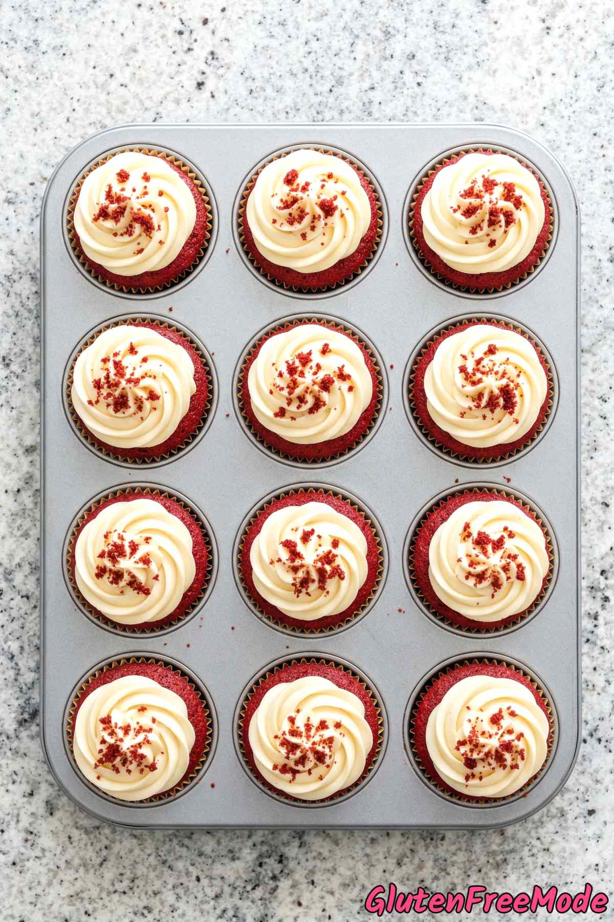 Decadent gluten free red velvet cupcakes
