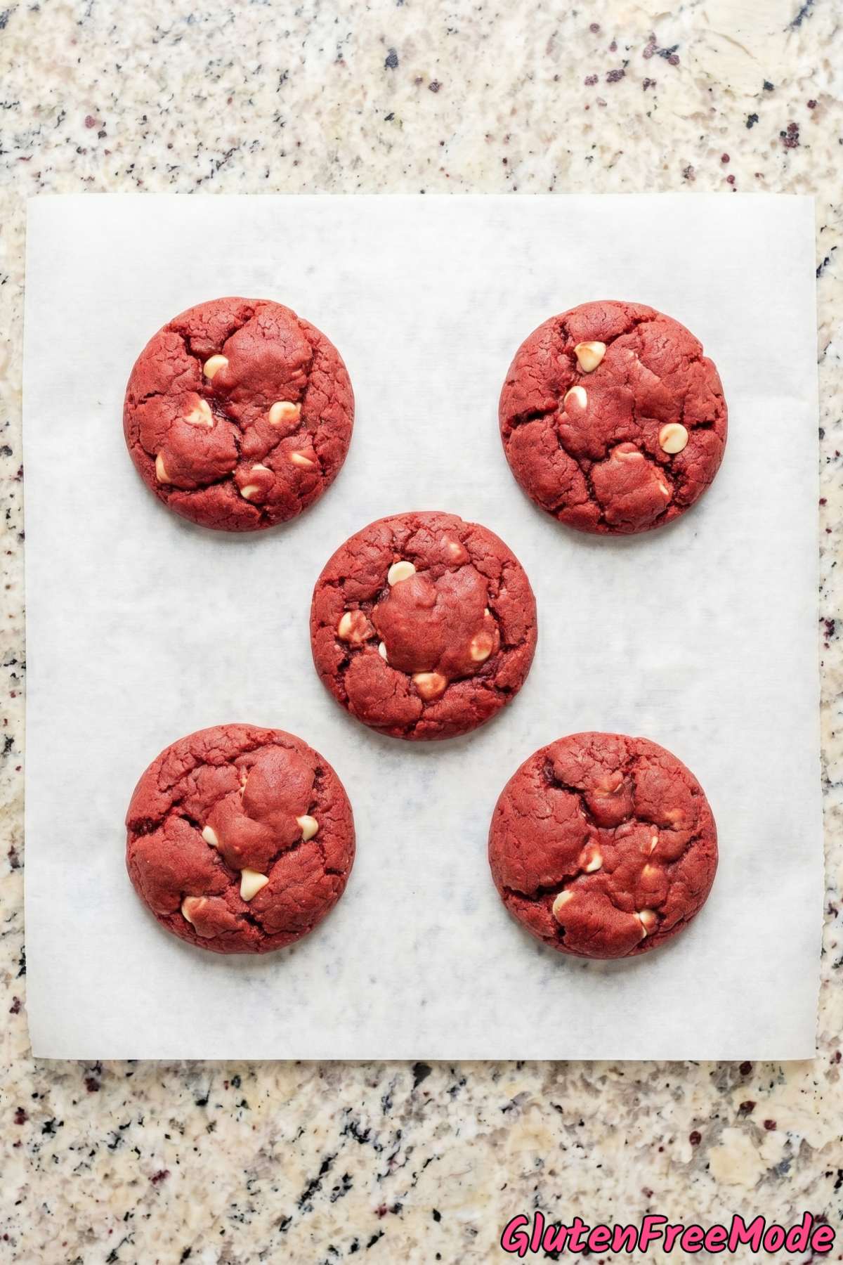 Mouthwatering gluten free red velvet lava cookies