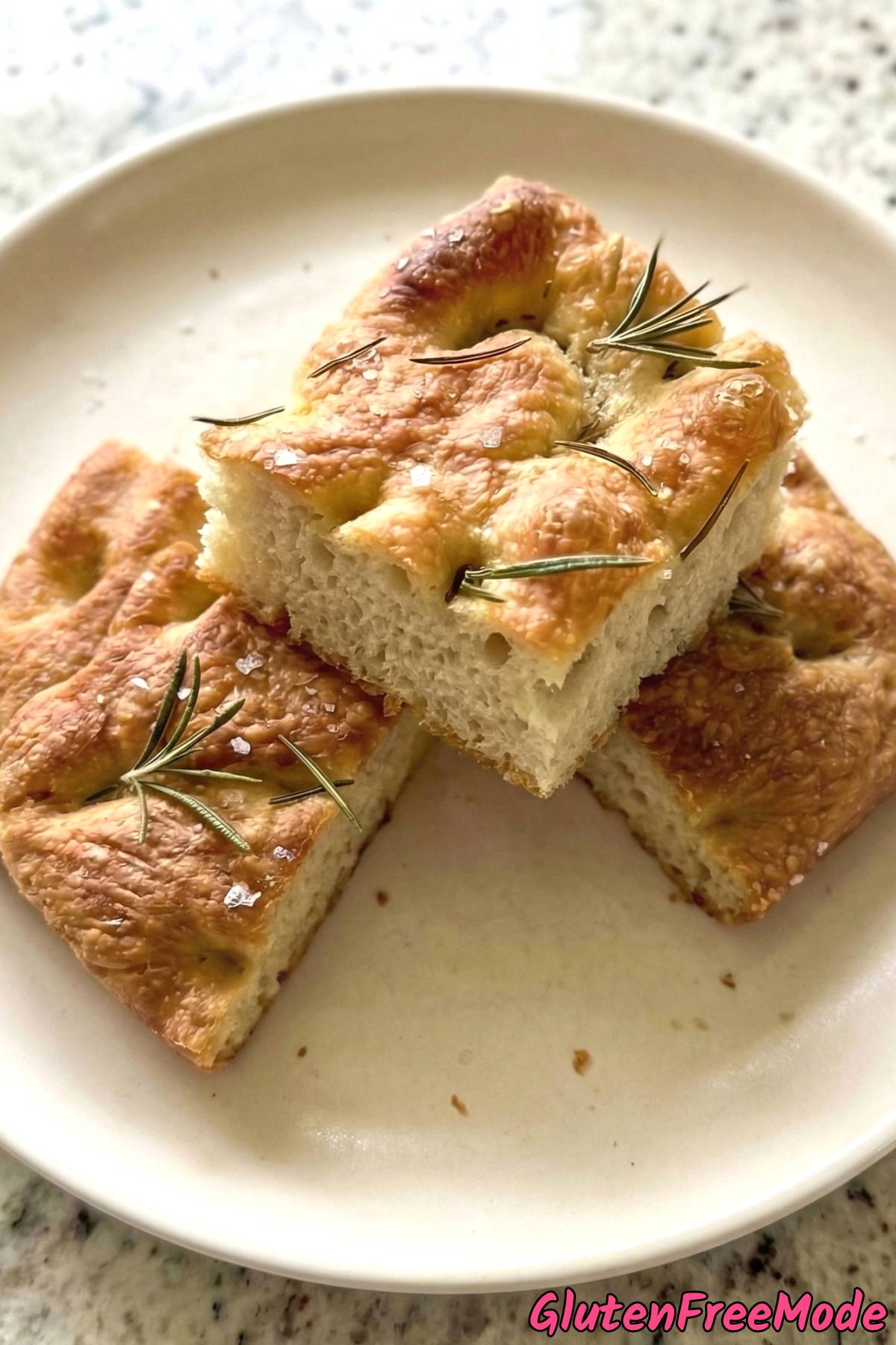 Aromatic rosemary sea salt focaccia fresh baked