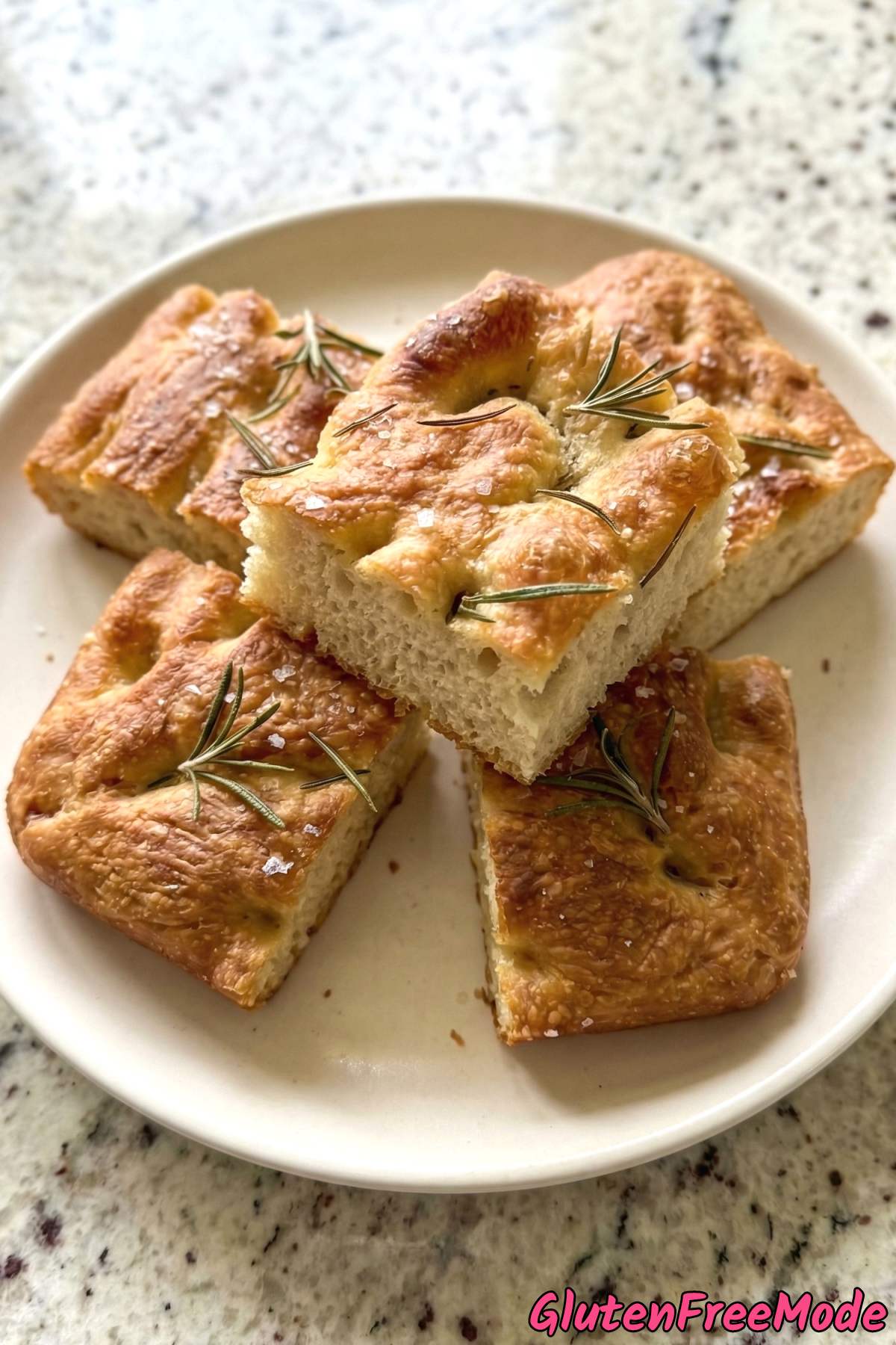 Savory gluten free rosemary focaccia loaf