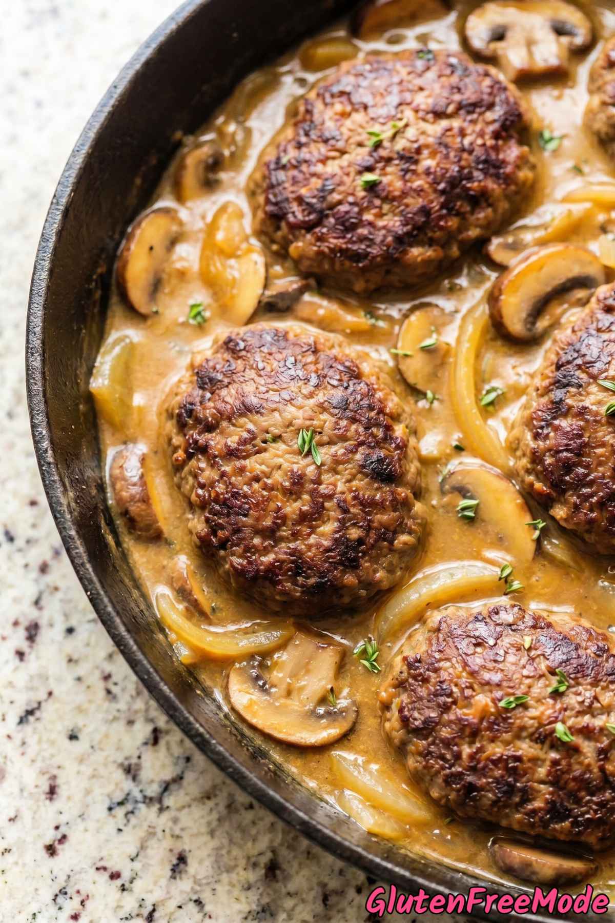 Homemade gluten free Salisbury steak