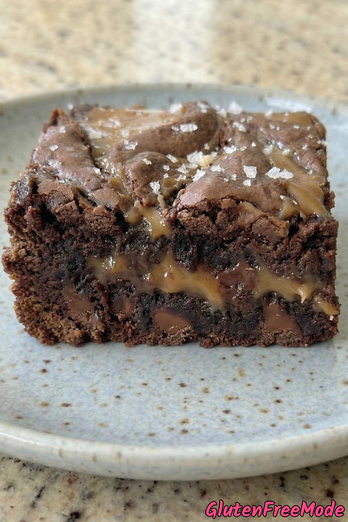 Easy gluten free salted caramel brownies