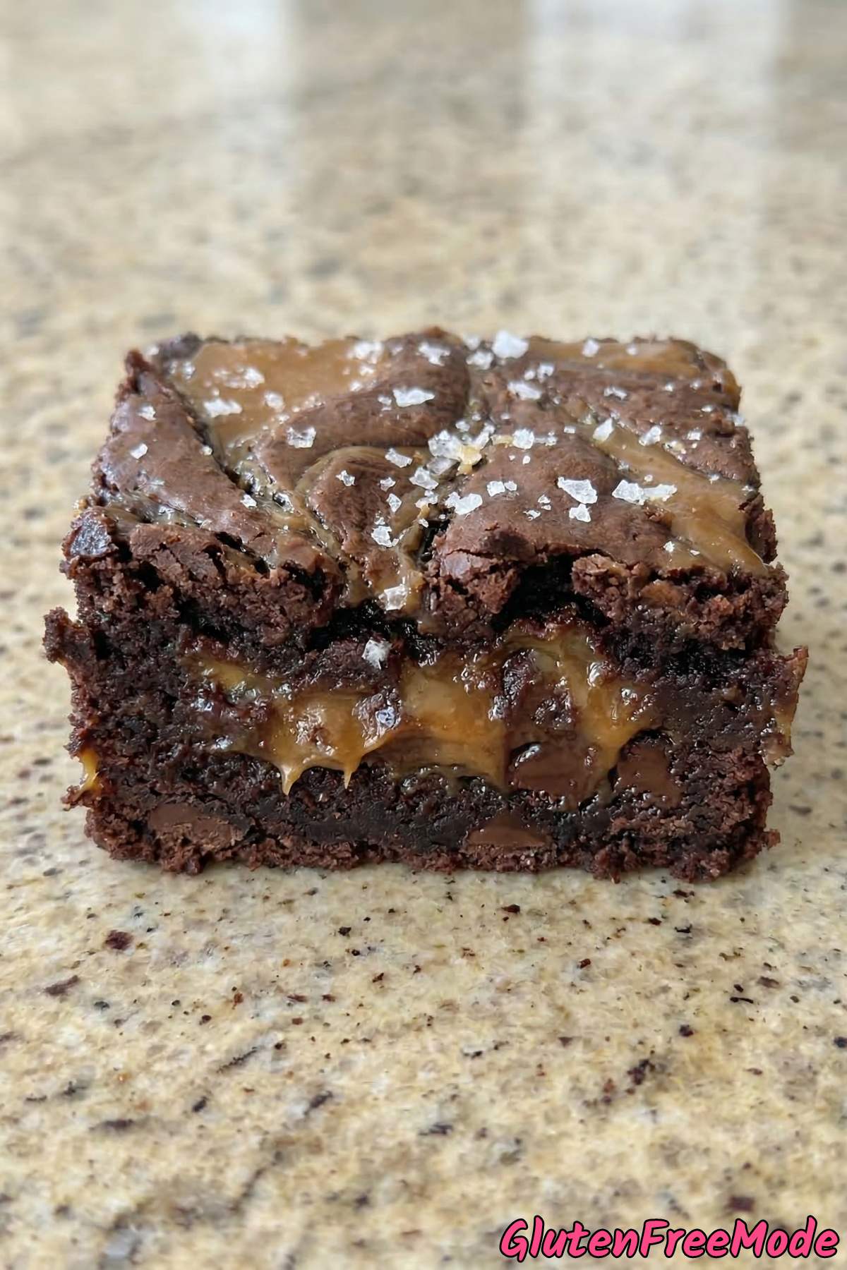 Gooey gluten free salted caramel brownies