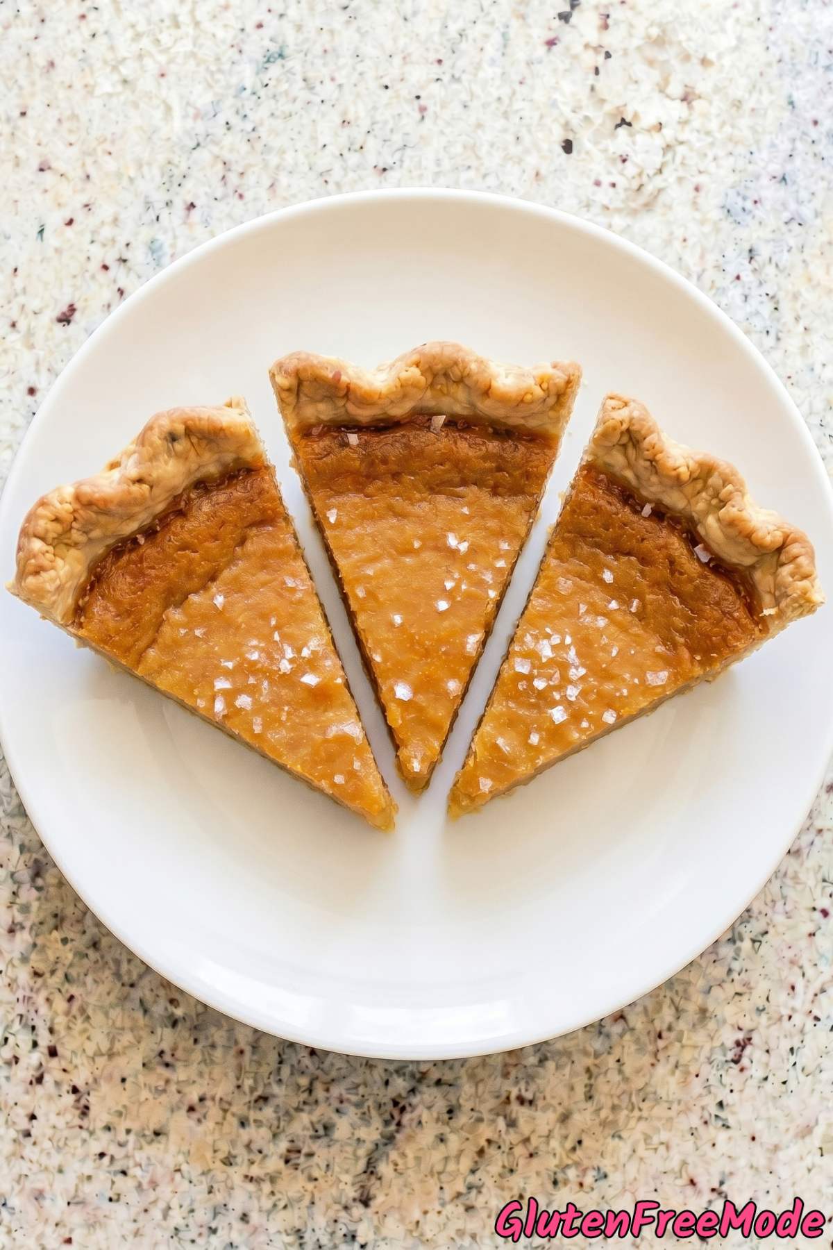 Rustic gluten free salted honey pie