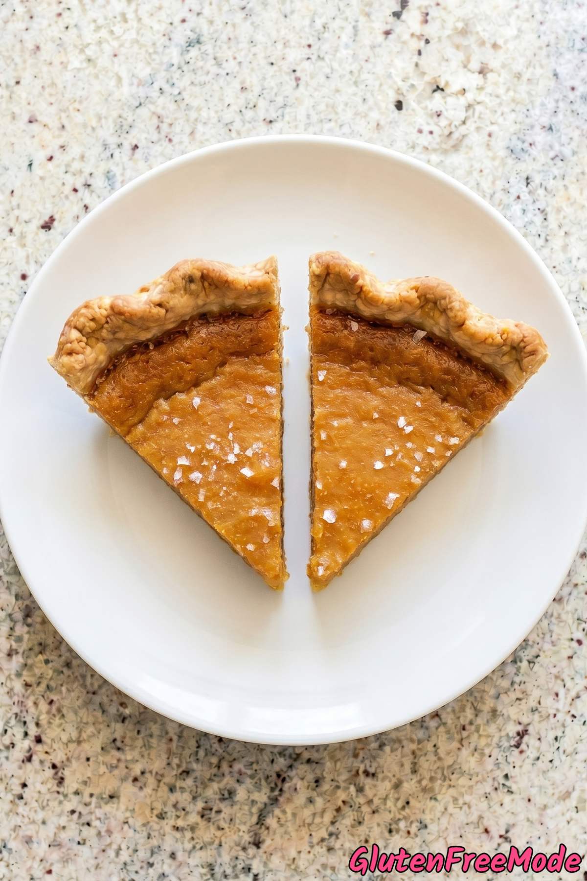Decadent gluten free salted honey pie