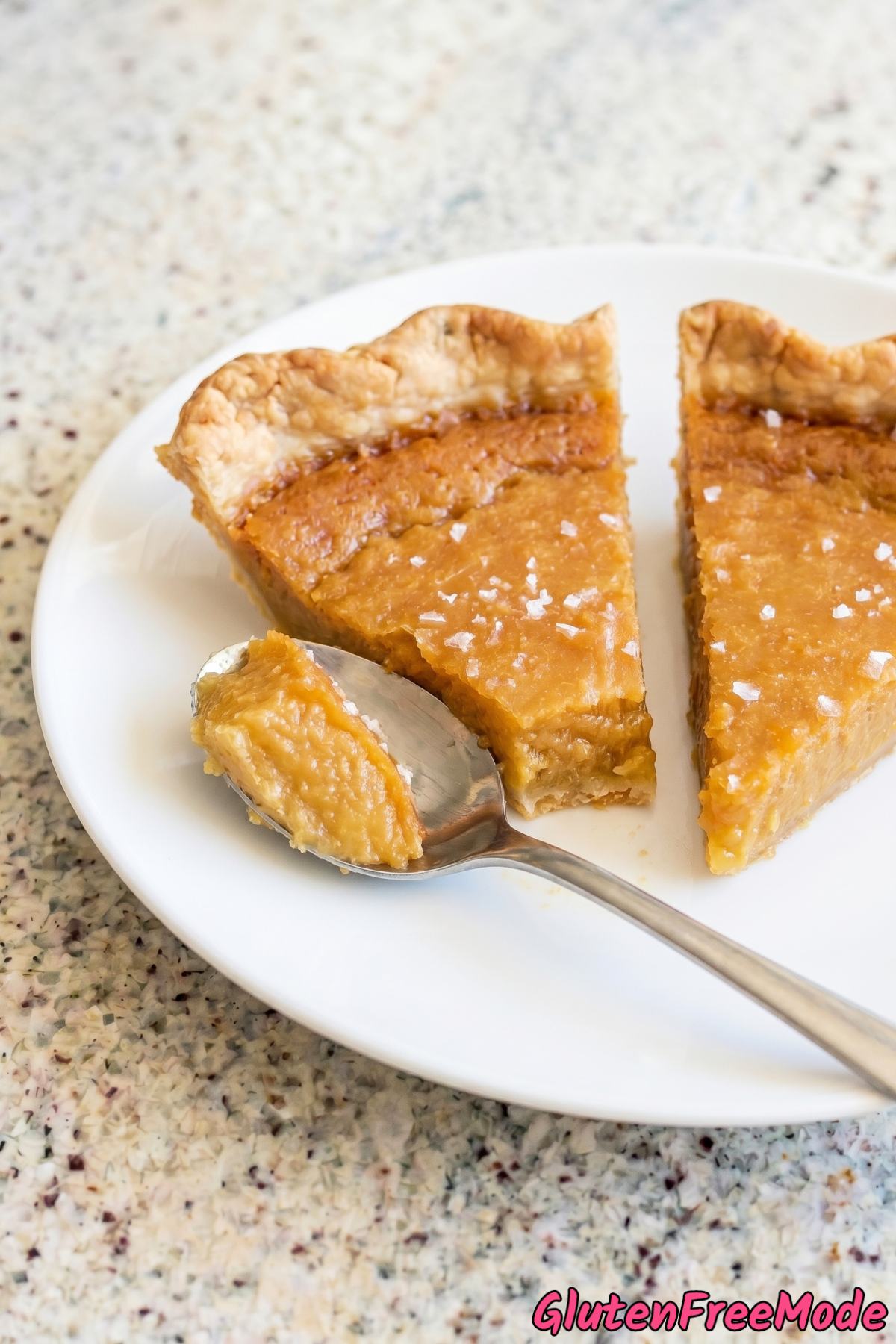 Golden gluten free salted honey pie