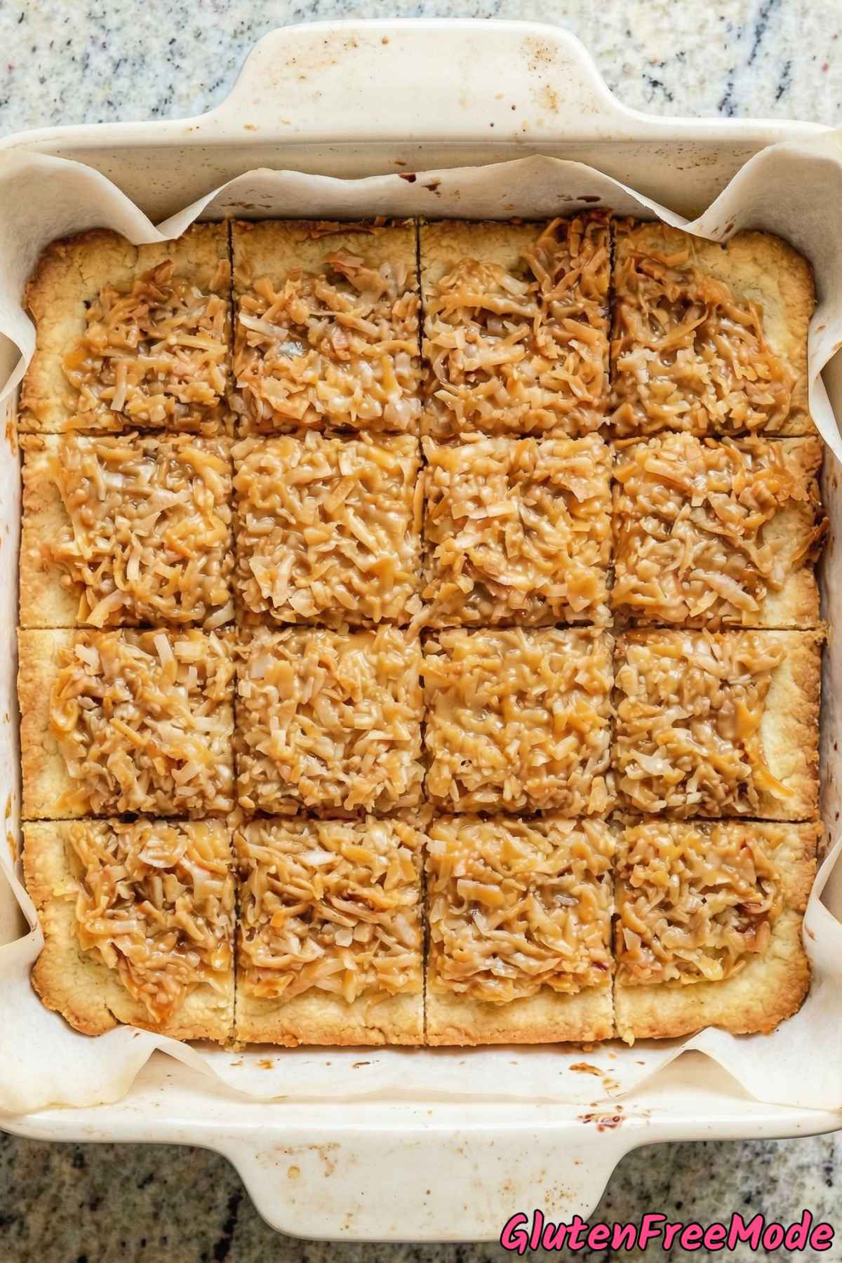 Gluten Free Samoa Cookie Bars Step 4