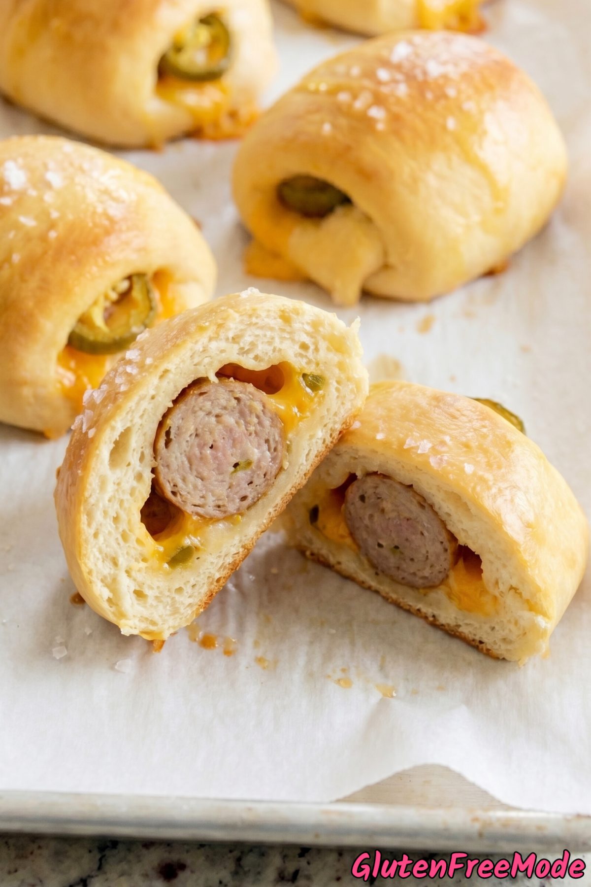 Irresistible gluten free sausage & cheese kolaches
