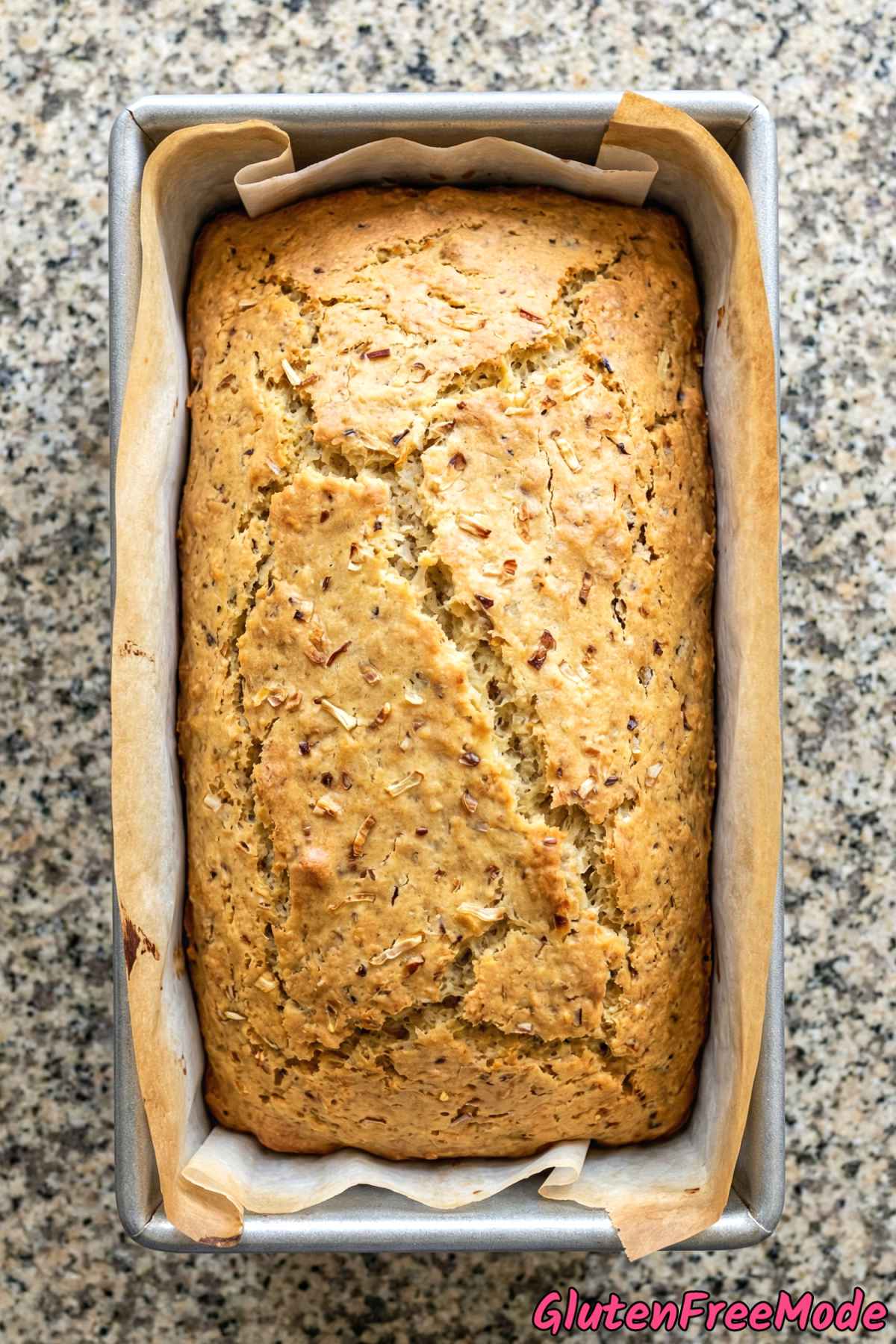 Homemade gluten free savory onion bread