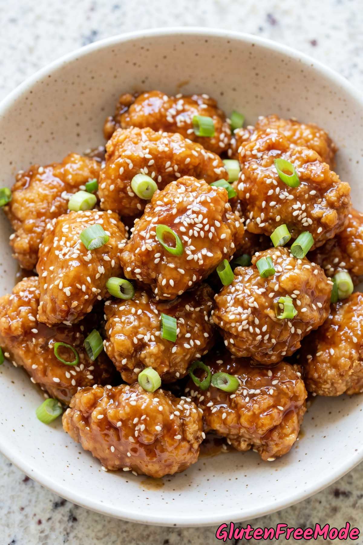 Irresistible gluten free sesame chicken